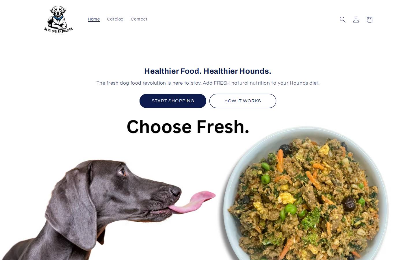 bluecollarhounds.com homepage screenshot