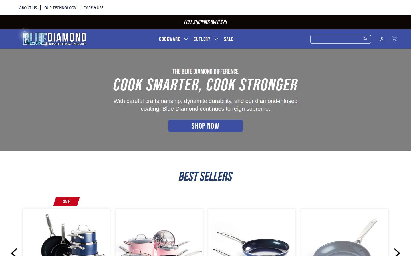 Bluediamondshopping homepage screenshot