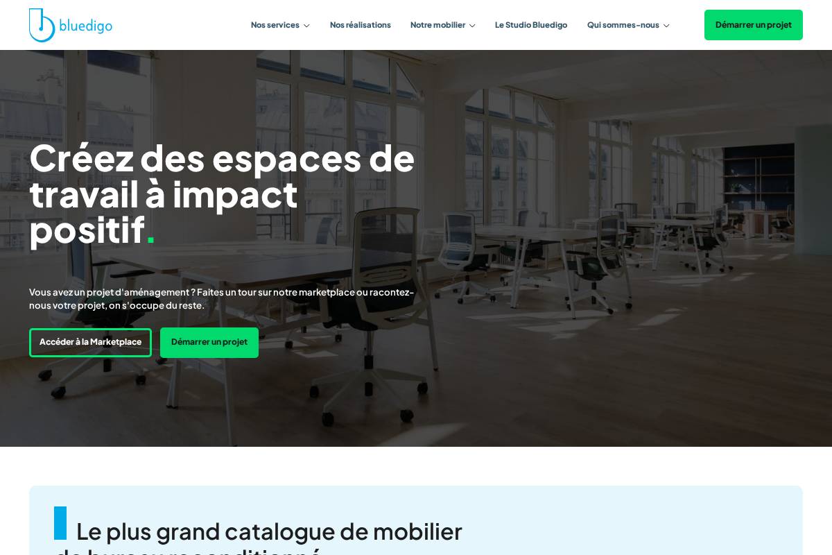 bluedigo.fr homepage screenshot