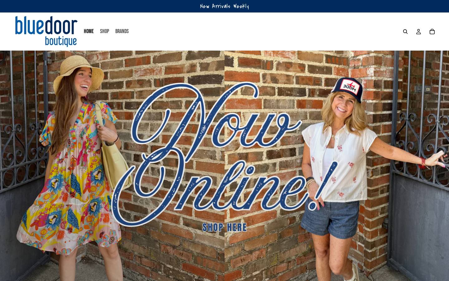 bluedoorboutique.com homepage screenshot