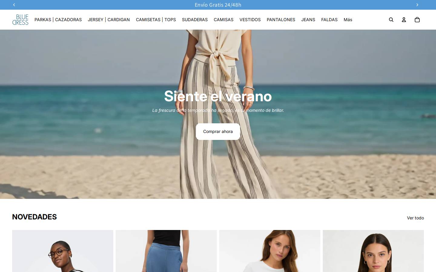 bluedress.es homepage screenshot
