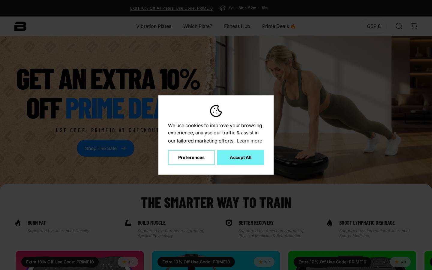 bluefinfitness.com homepage screenshot