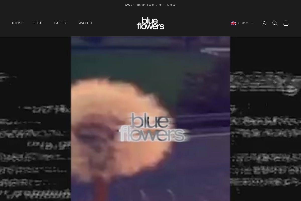 Blue Flowers homepage screenshot