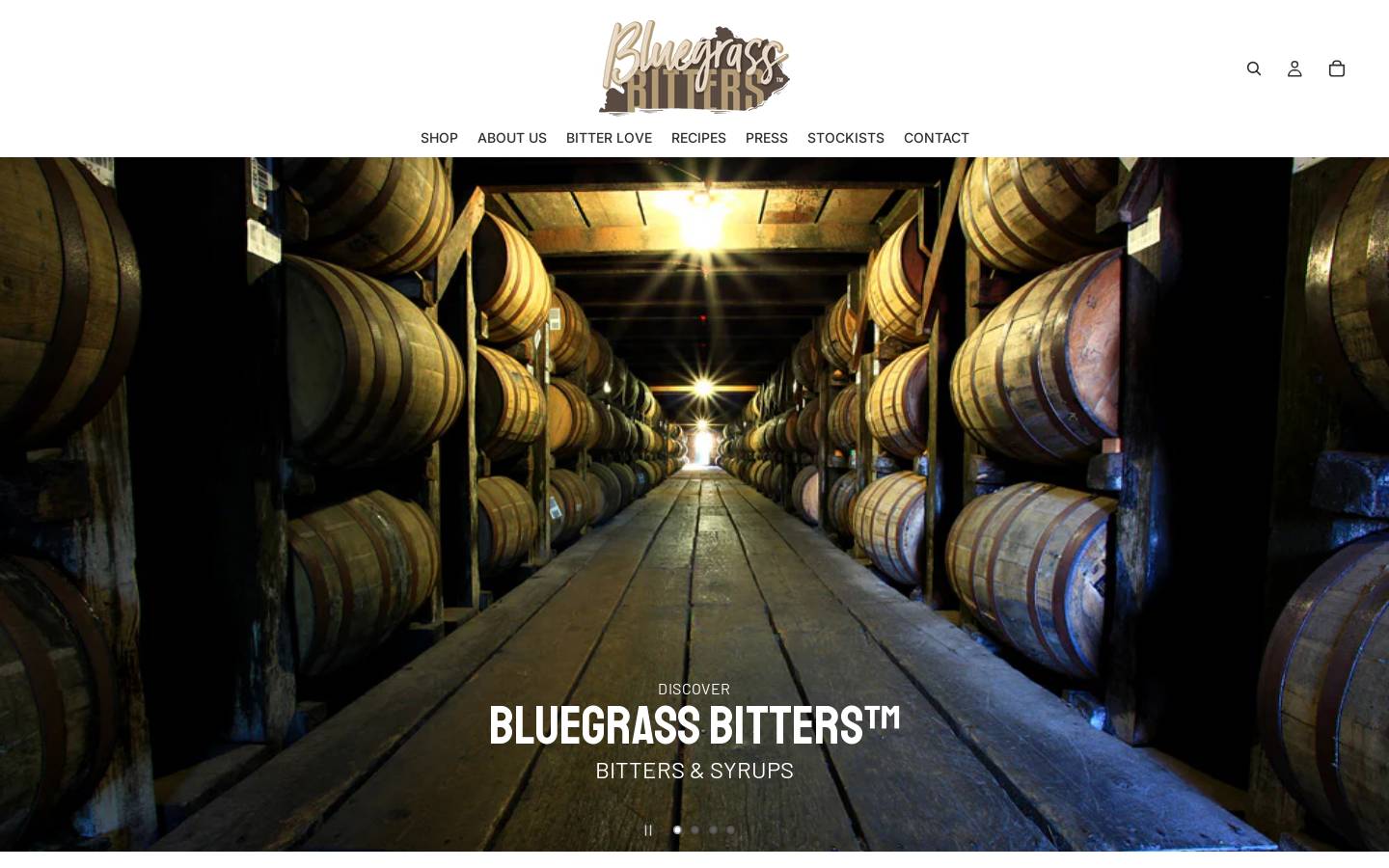 bluegrassbitters.net homepage screenshot