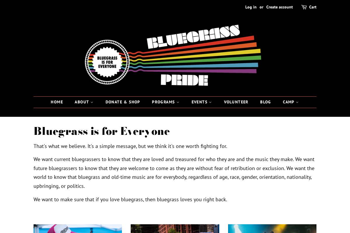 bluegrasspride.net homepage screenshot