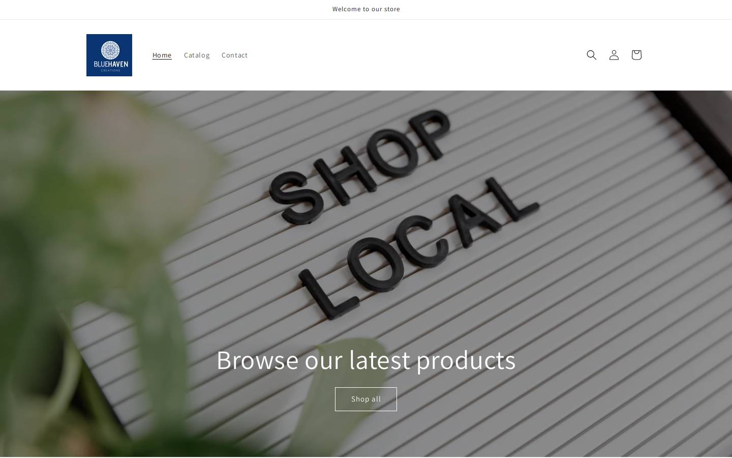 bluehavencreations.ca homepage screenshot