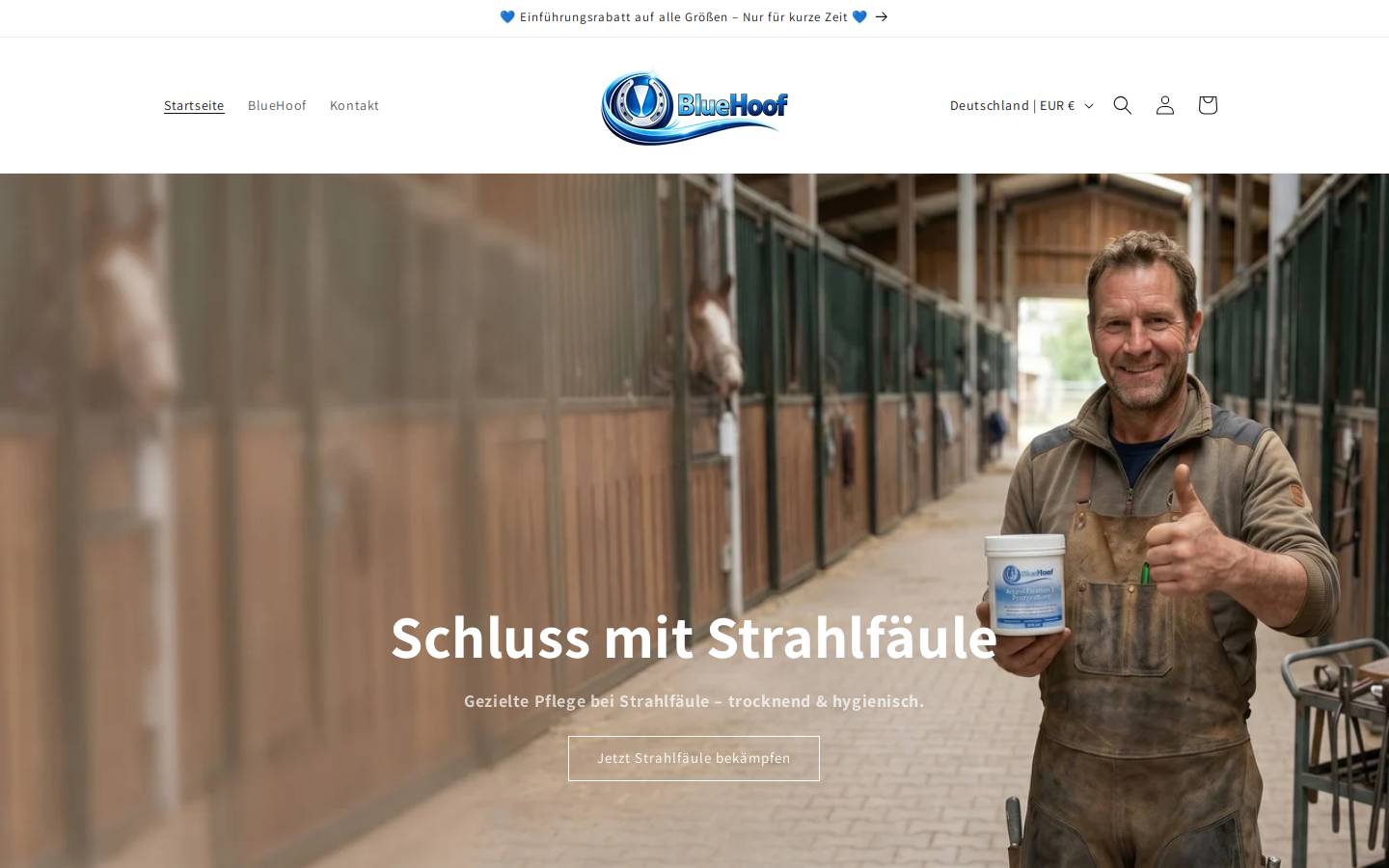 bluehoof.de homepage screenshot