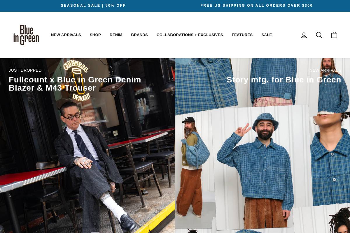 blueingreendenver.com homepage screenshot