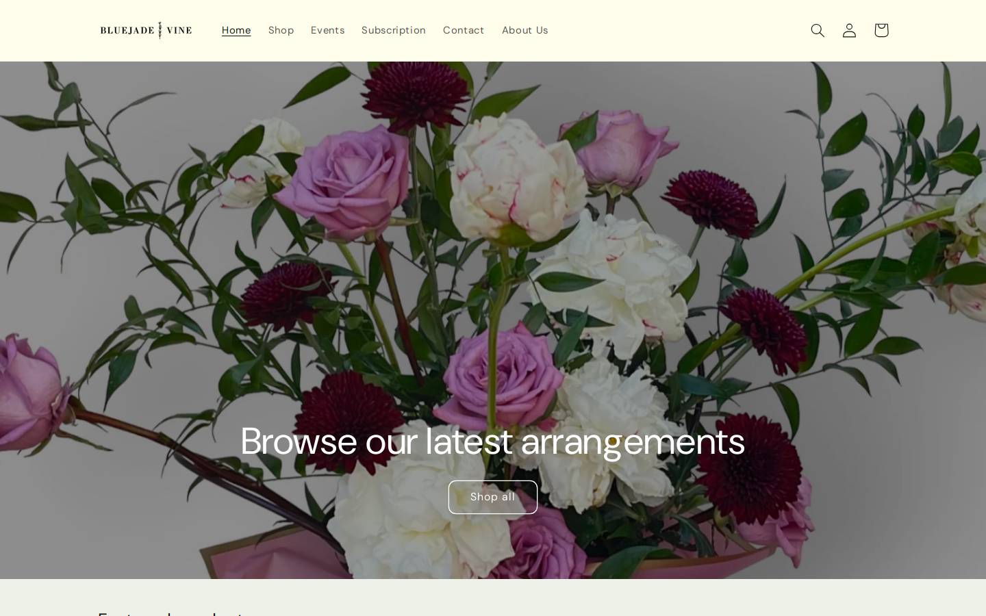 bluejadevine.com homepage screenshot