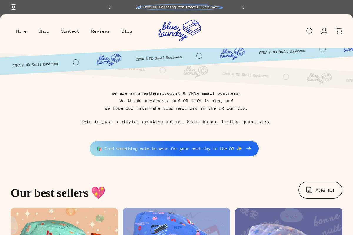 bluelaundrydesign.com homepage screenshot