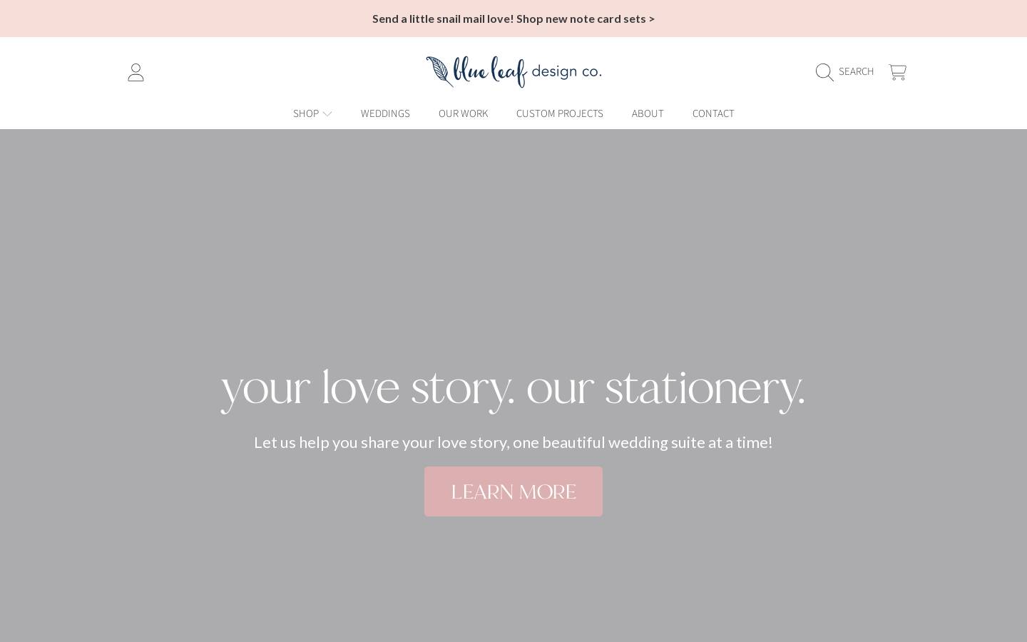 blueleafdesignco.com homepage screenshot