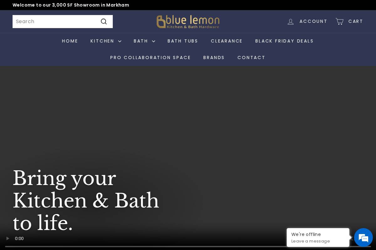bluelemonkitchenbath.com homepage screenshot