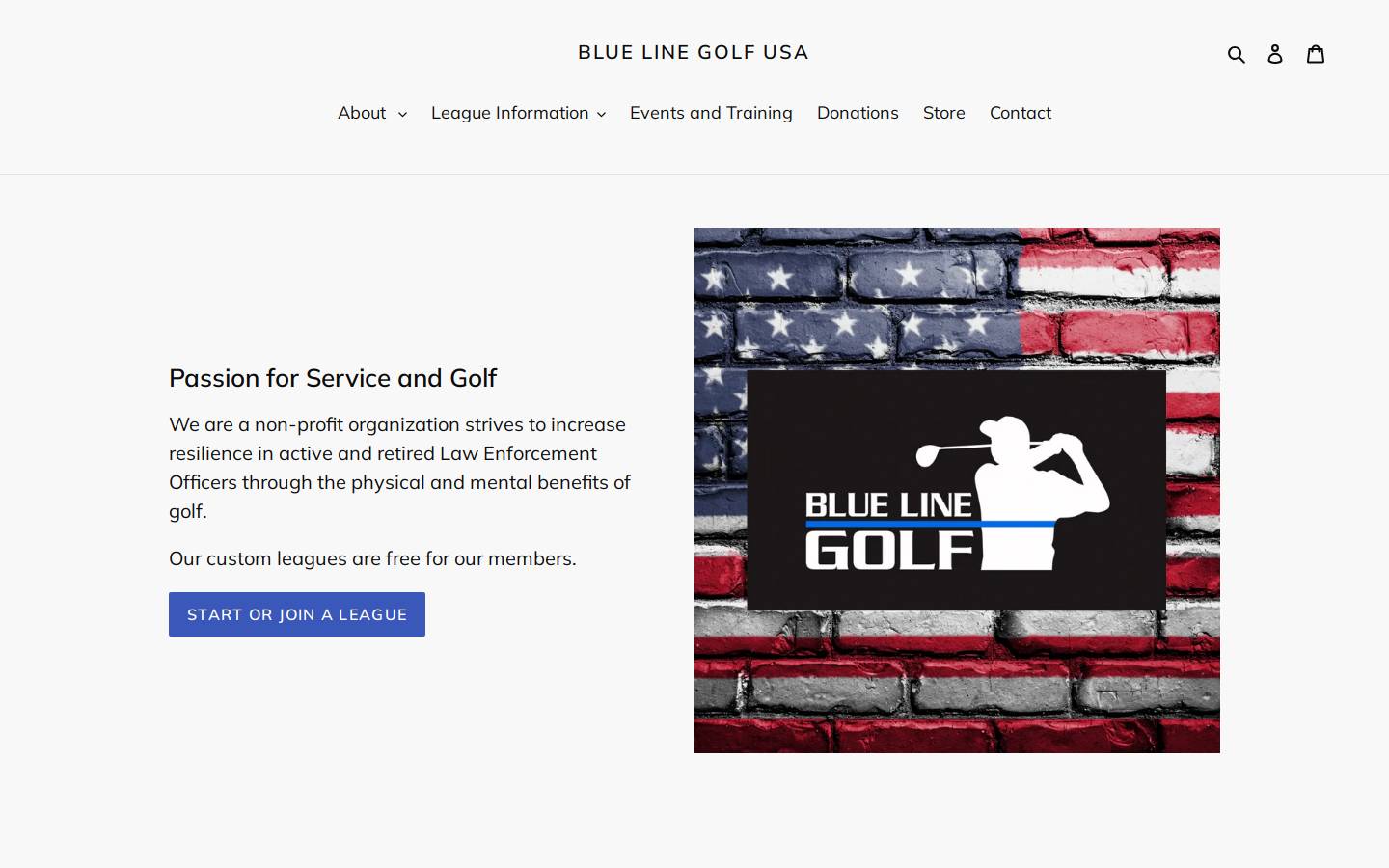 bluelinegolfusa.com homepage screenshot