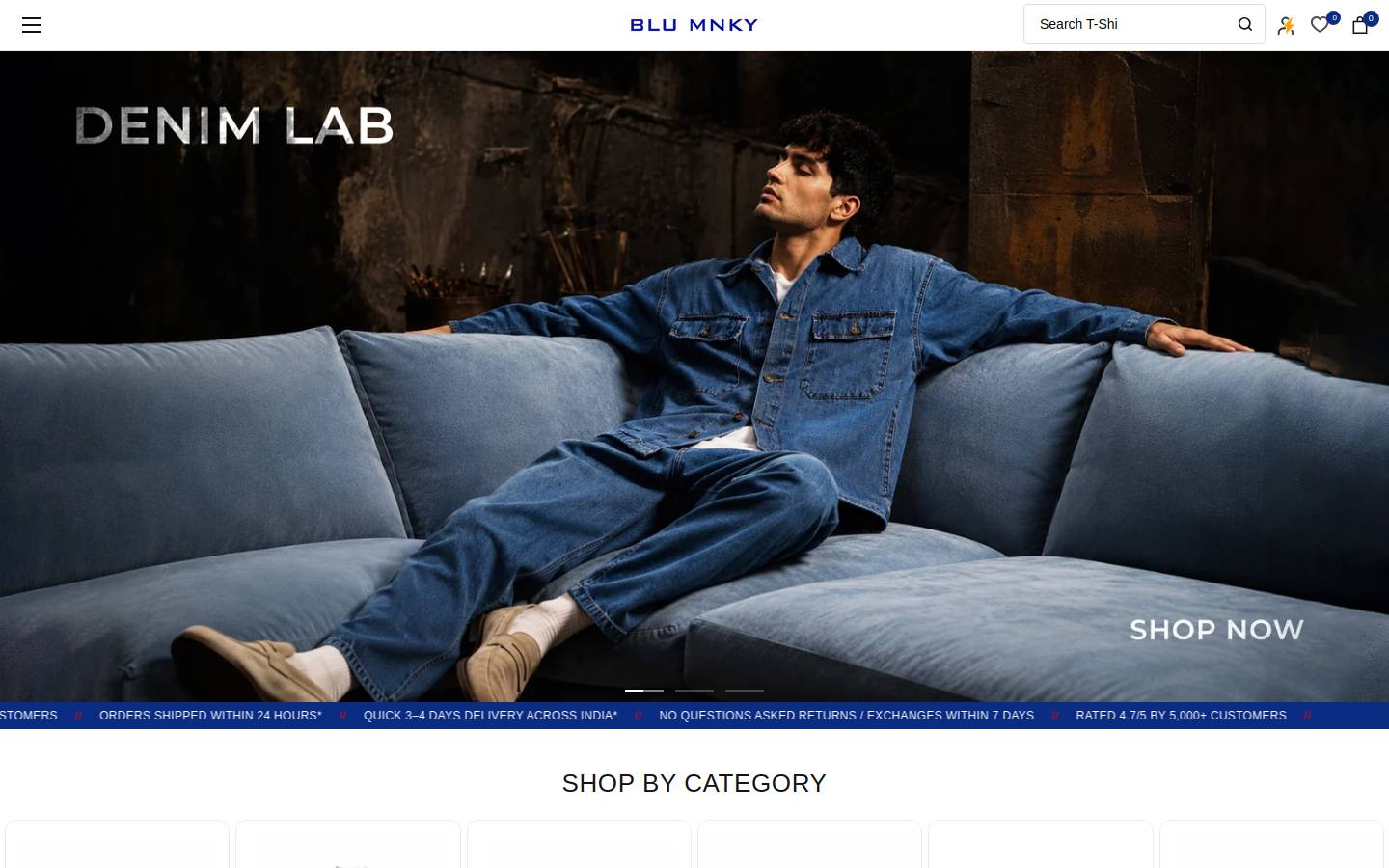 bluemonkey.in homepage screenshot