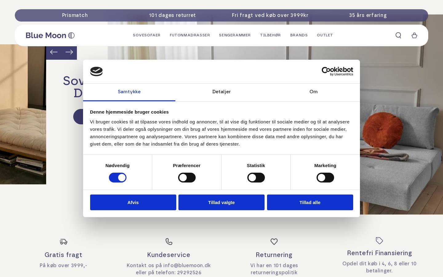 Bluemoon homepage screenshot
