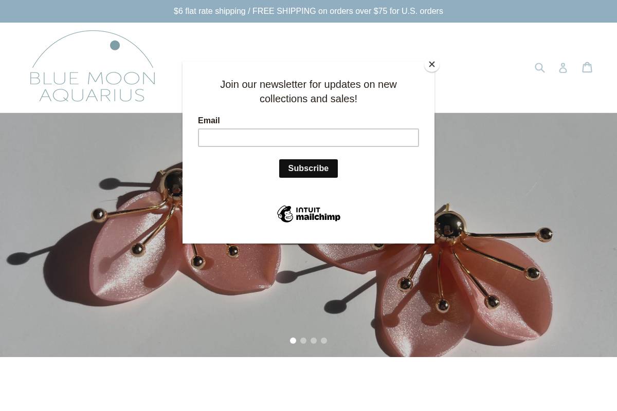 bluemoonaquarius.com homepage screenshot