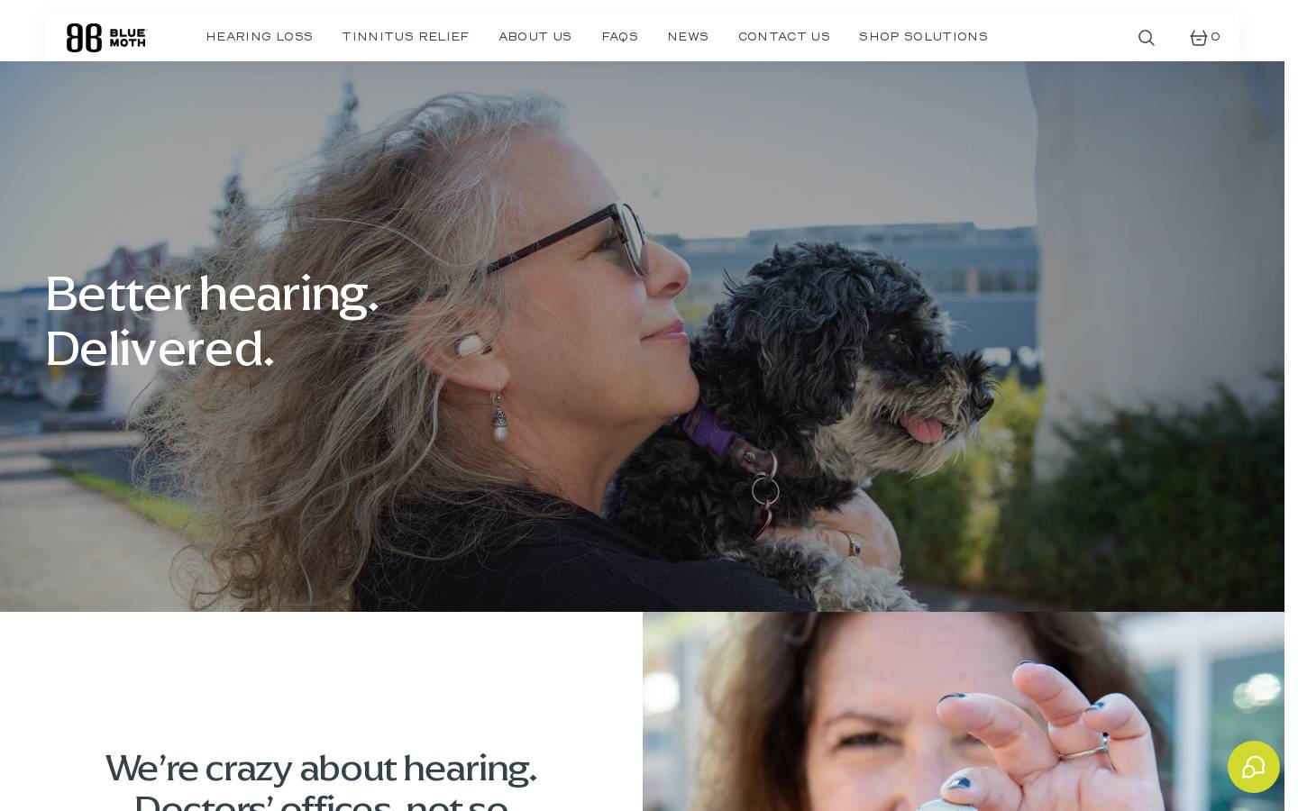 BLUEMOTH Hearing homepage screenshot