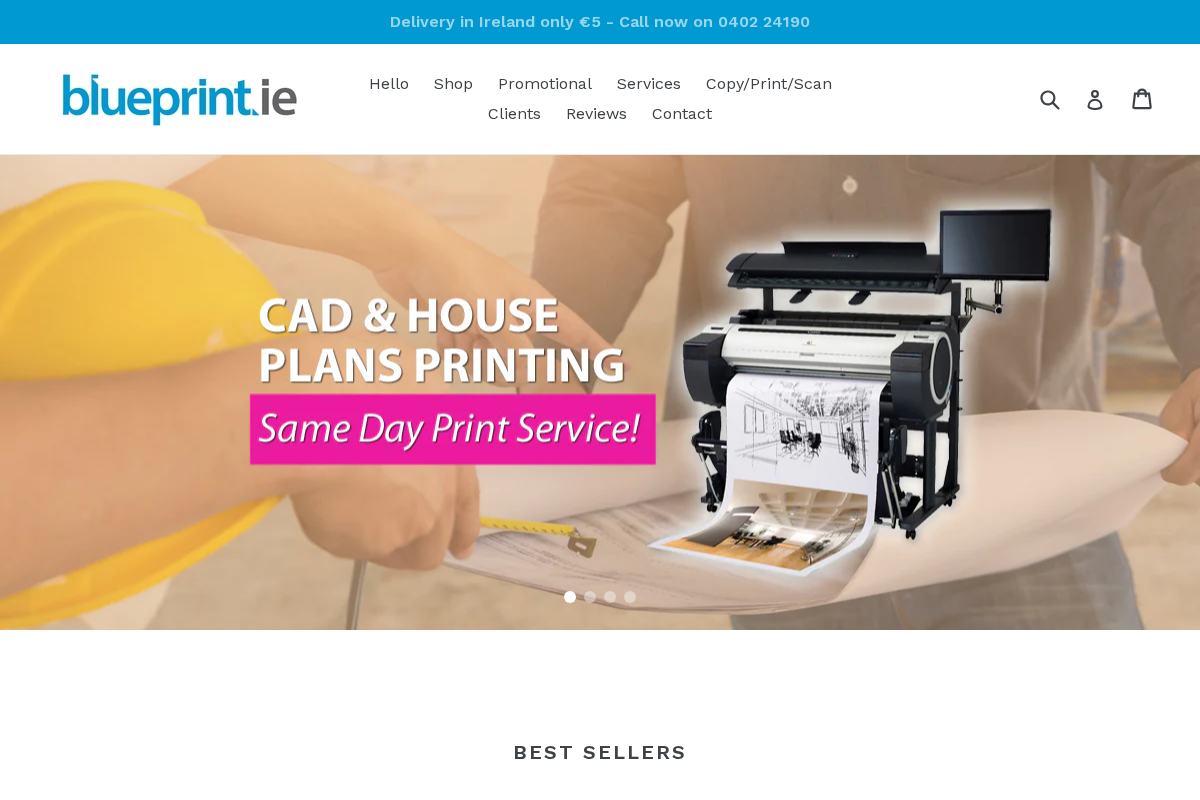 BluePrint homepage screenshot