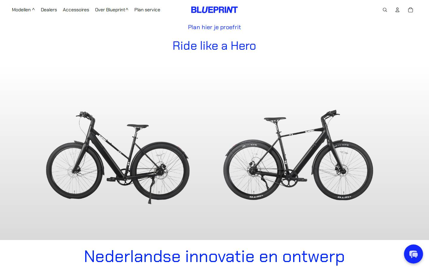blueprintbikes.com homepage screenshot