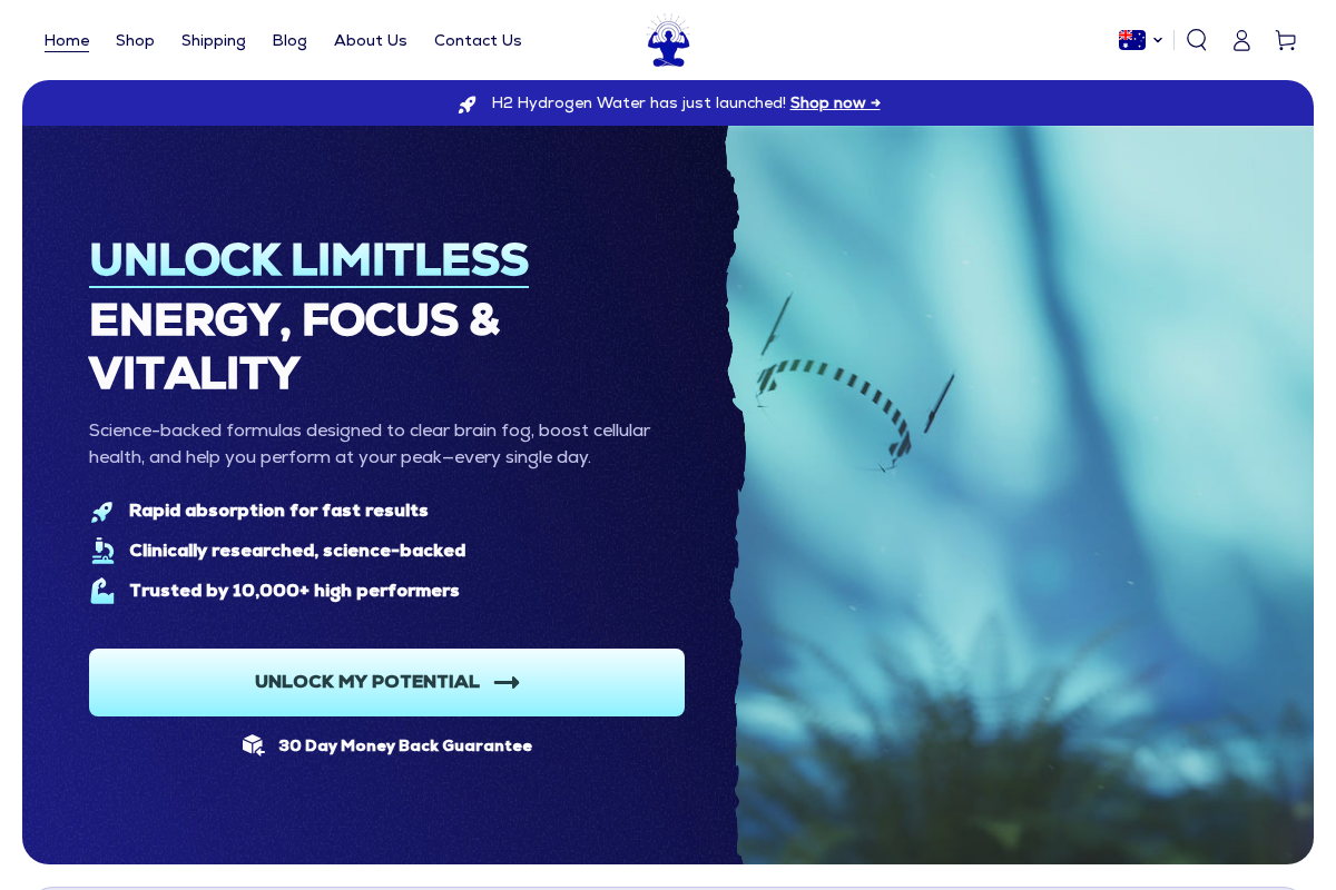 Blueprint Vitality homepage screenshot