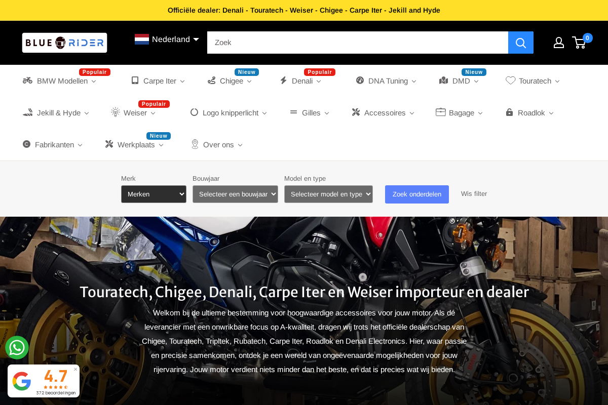 bluerider.nl homepage screenshot