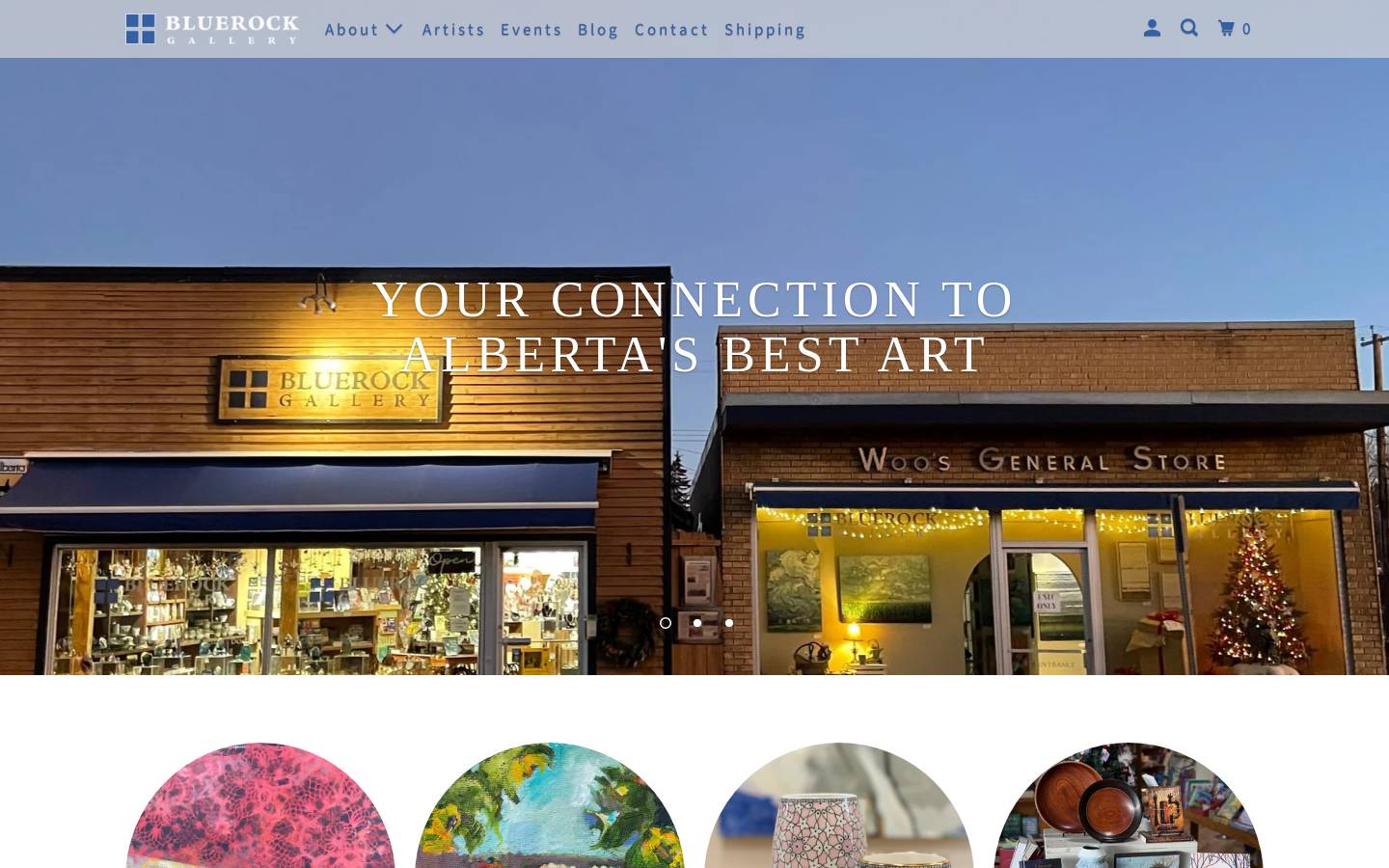bluerockgallery.com homepage screenshot