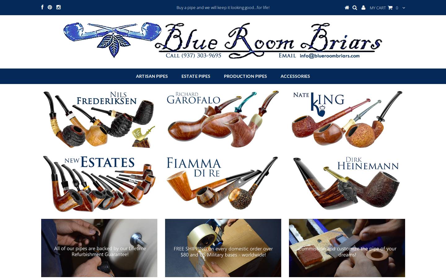 blueroombriars.com homepage screenshot