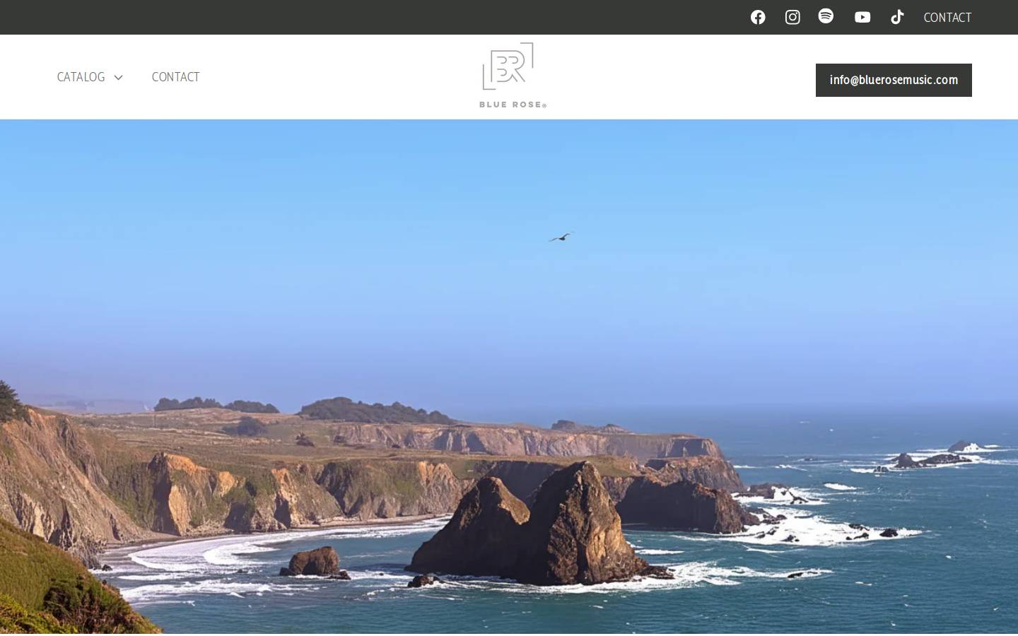 bluerosemusic.com homepage screenshot