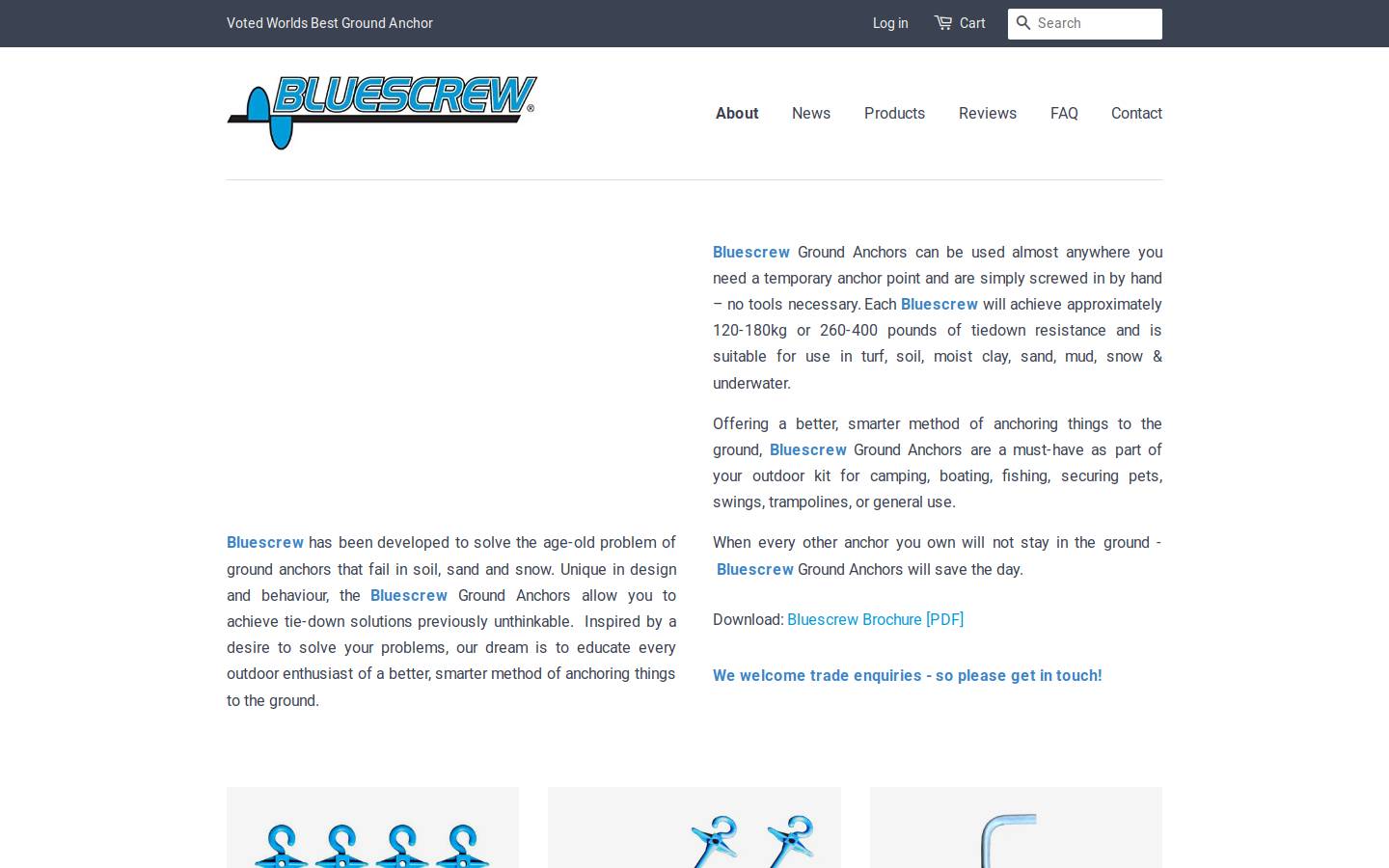 bluescrew.com homepage screenshot