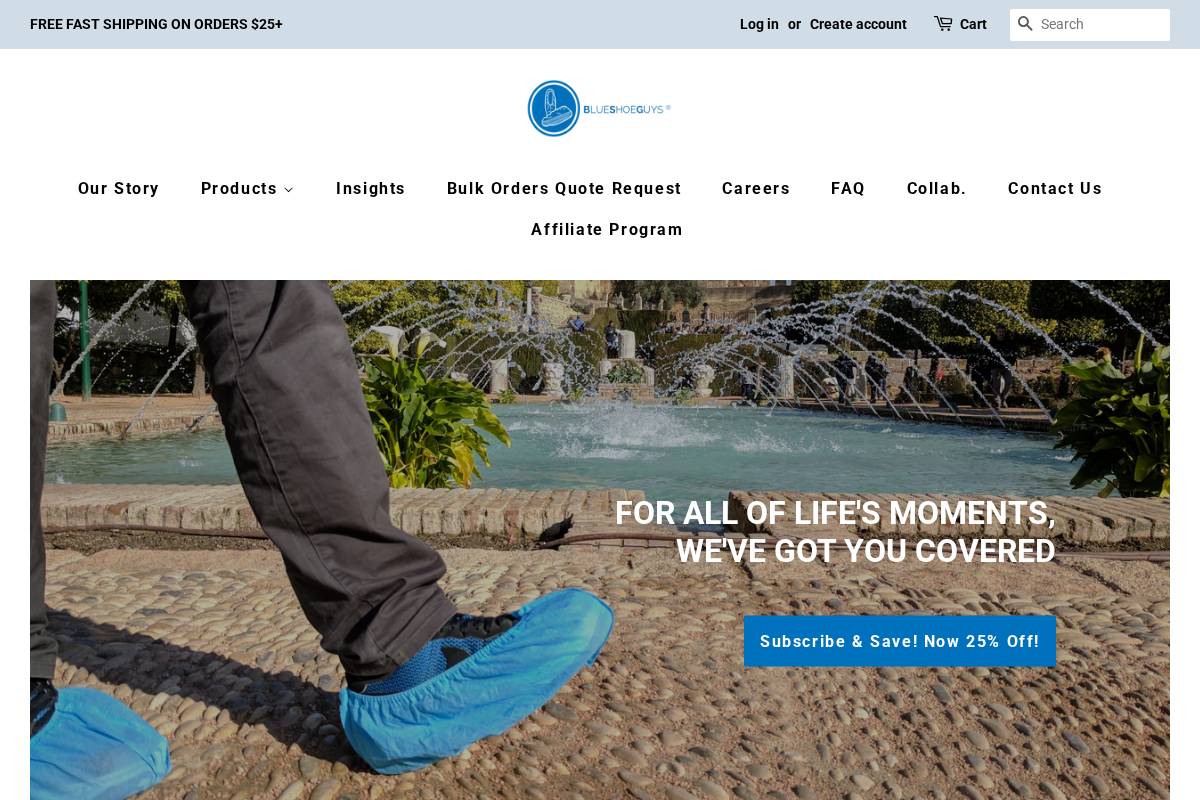 Blue Shoe Guys homepage screenshot