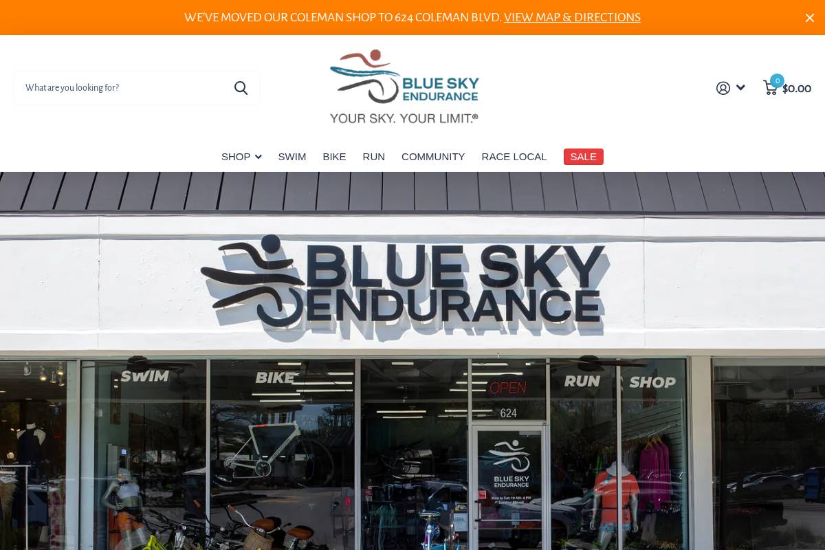 Blue Sky Endurance homepage screenshot