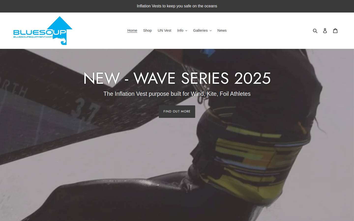bluesoupequipment.com homepage screenshot