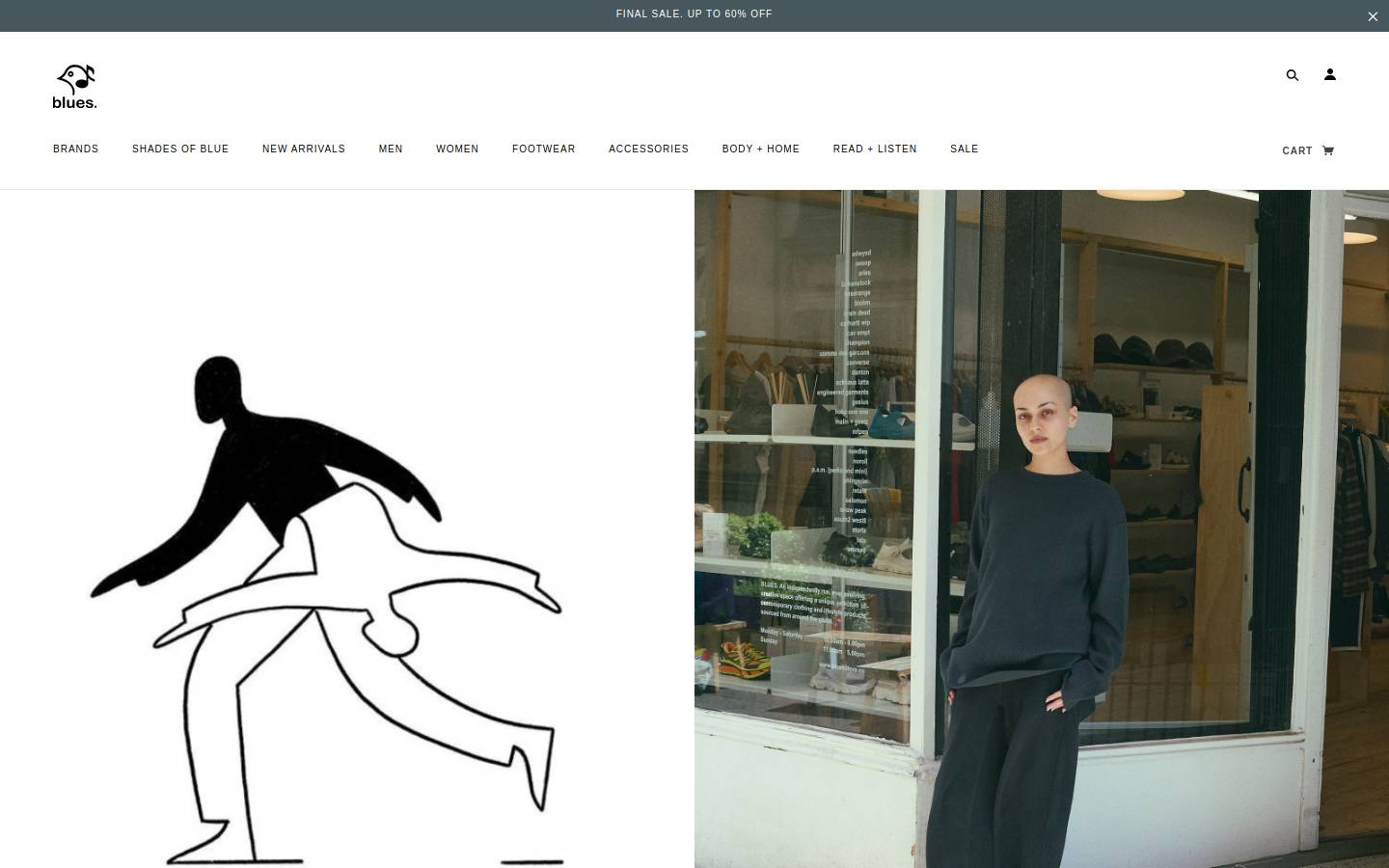 bluesstore.co homepage screenshot