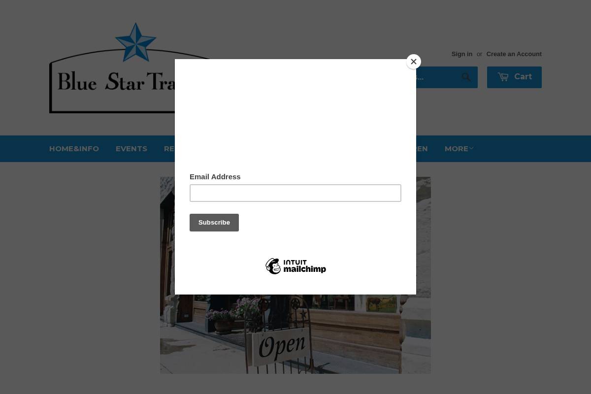 bluestartrading.com homepage screenshot