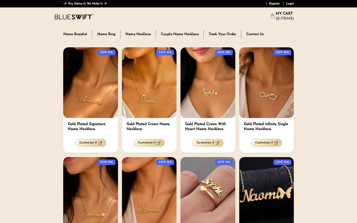 blueswift.in homepage screenshot
