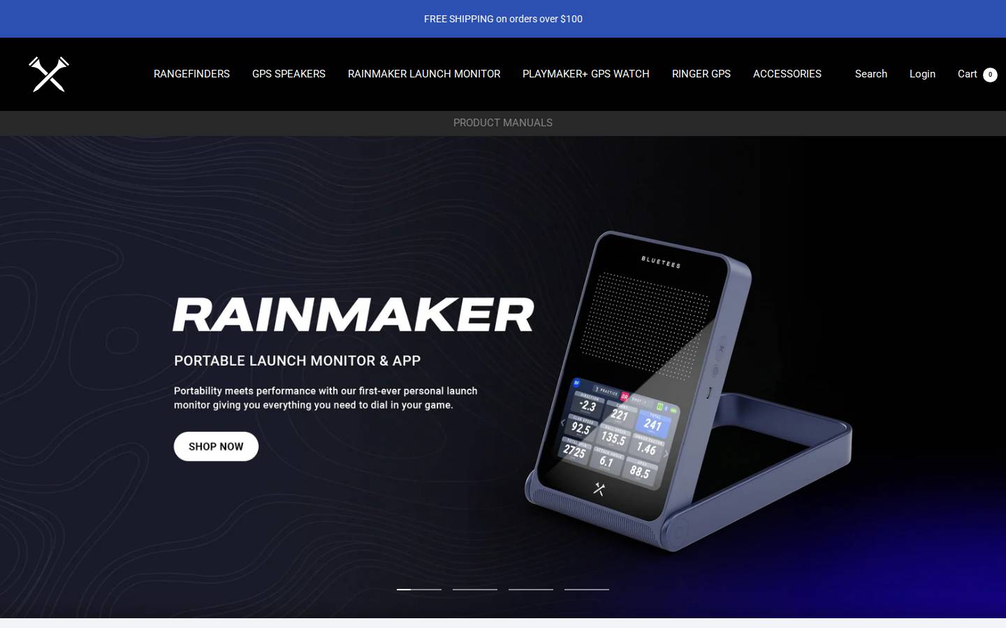 blueteesgolf.com homepage screenshot