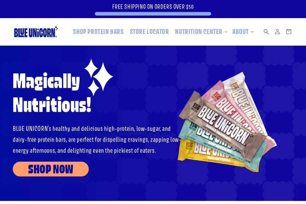 Blueunicorn homepage screenshot