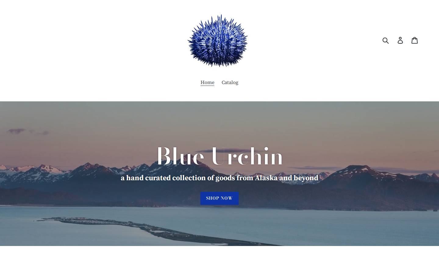 blueurchinhomer.com homepage screenshot
