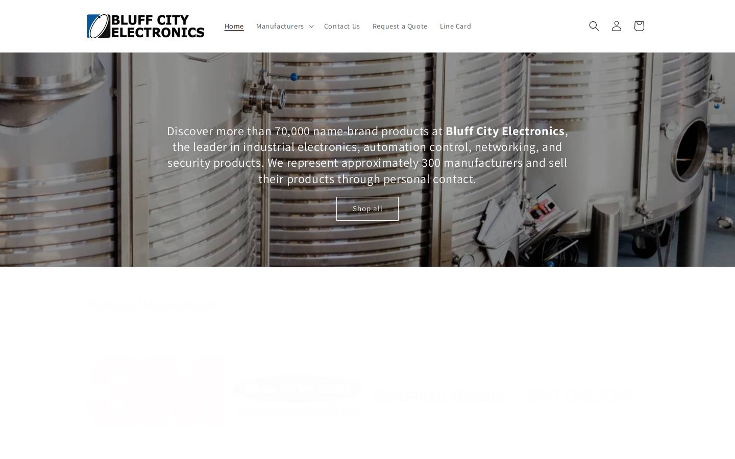 bluffcityelectronics.com homepage screenshot