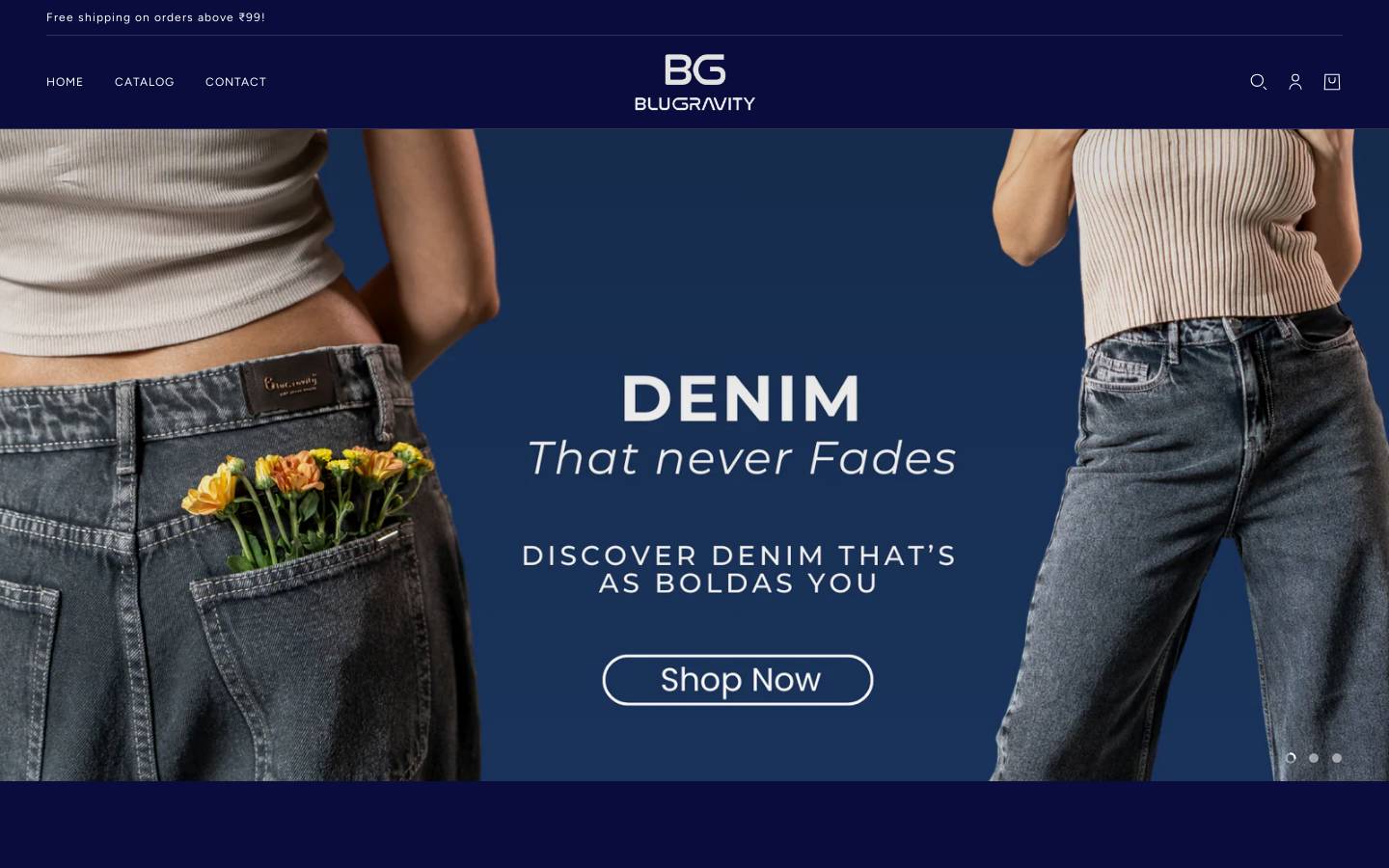 blugravity.in homepage screenshot