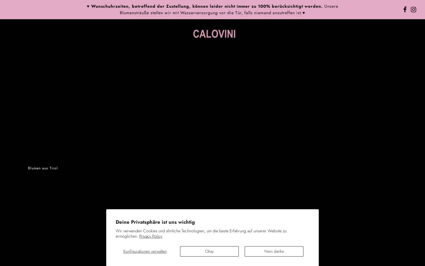 blumen-calovini.at homepage screenshot