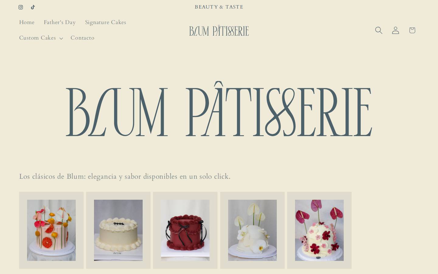 blumpatisserie.com homepage screenshot