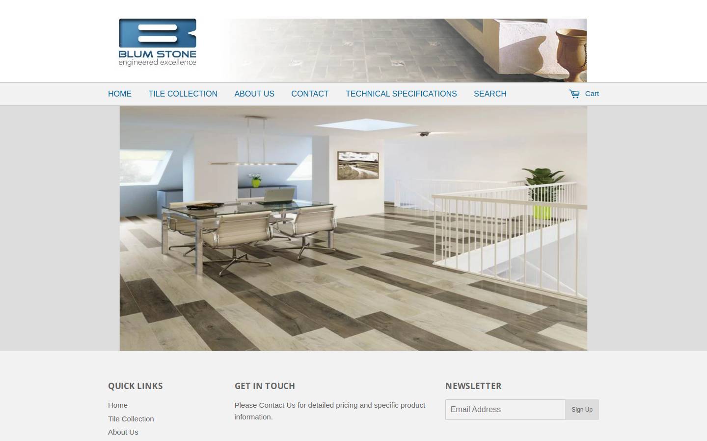 blumstonetile.com homepage screenshot