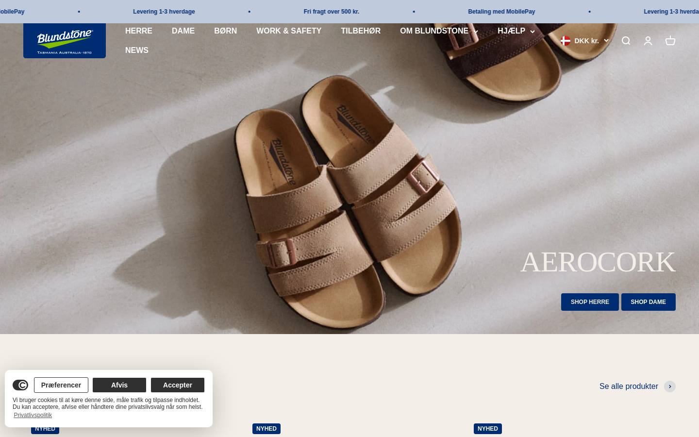 Blundstone homepage screenshot