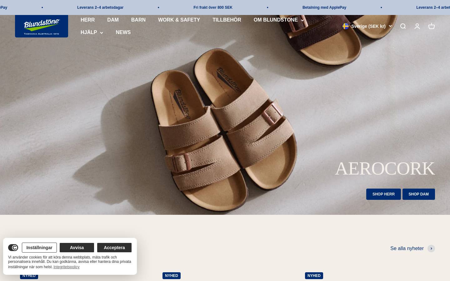 Blundstone USA homepage screenshot