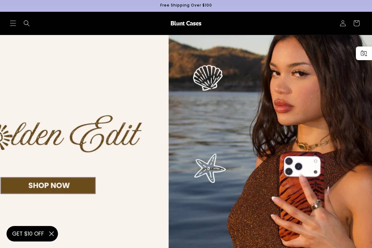 bluntcases.com homepage screenshot