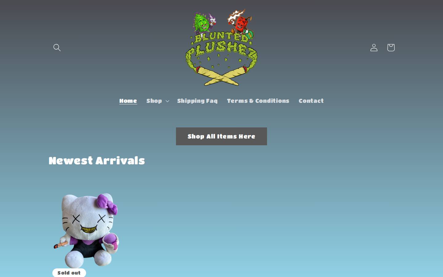 bluntedplushez.com homepage screenshot
