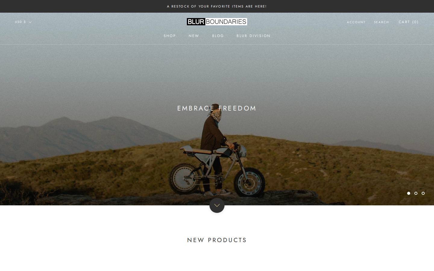 blurboundaries.com homepage screenshot