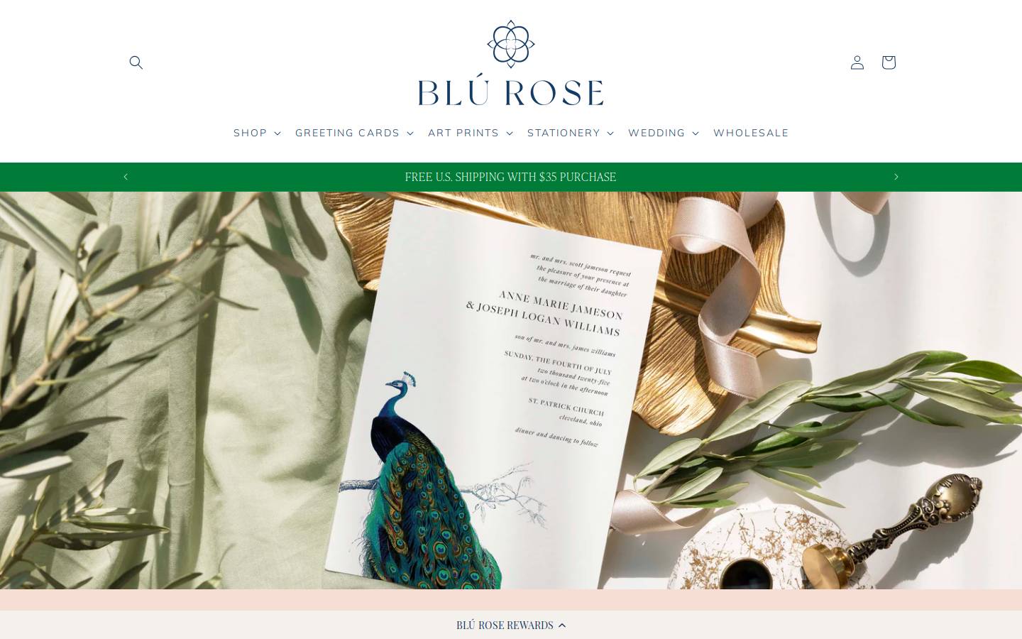 blurosedesigns.com homepage screenshot
