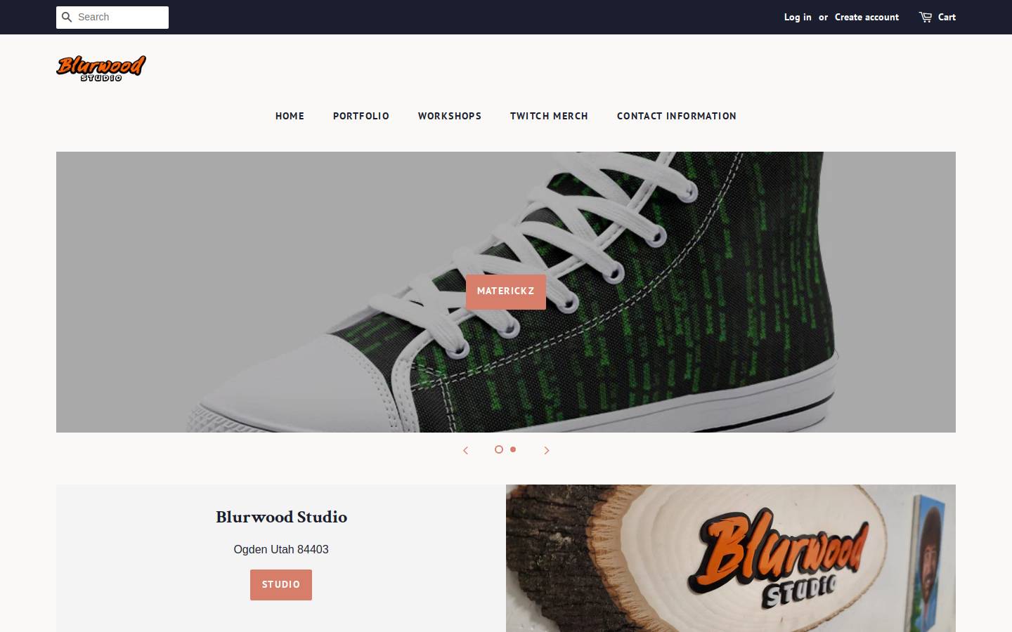 blurwood.com homepage screenshot